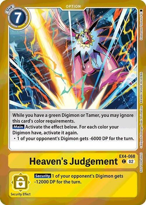 Heaven's Judgement [EX4-068] (Event Pack 7) [Alternative Being Booster] | Tables and Towers