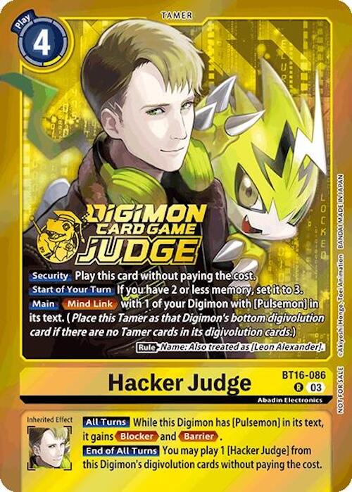 Hacker Judge [BT16-086] (Judge Pack 6) [Beginning Observer] | Tables and Towers