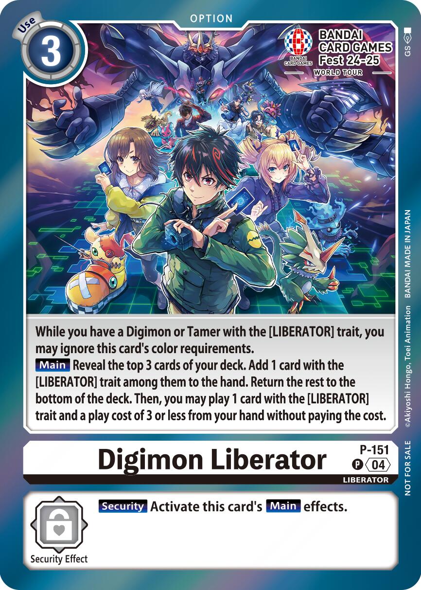 Digimon Liberator [P-151] - P-151 (BANDAI Card Games Fest 24-25 World Tour) [Digimon Promotion Cards] | Tables and Towers