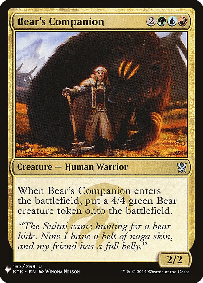 Bear's Companion [Mystery Booster] | Tables and Towers