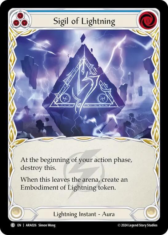 Sigil of Lightning [ARA026] (Rosetta Aurora Blitz Deck) | Tables and Towers