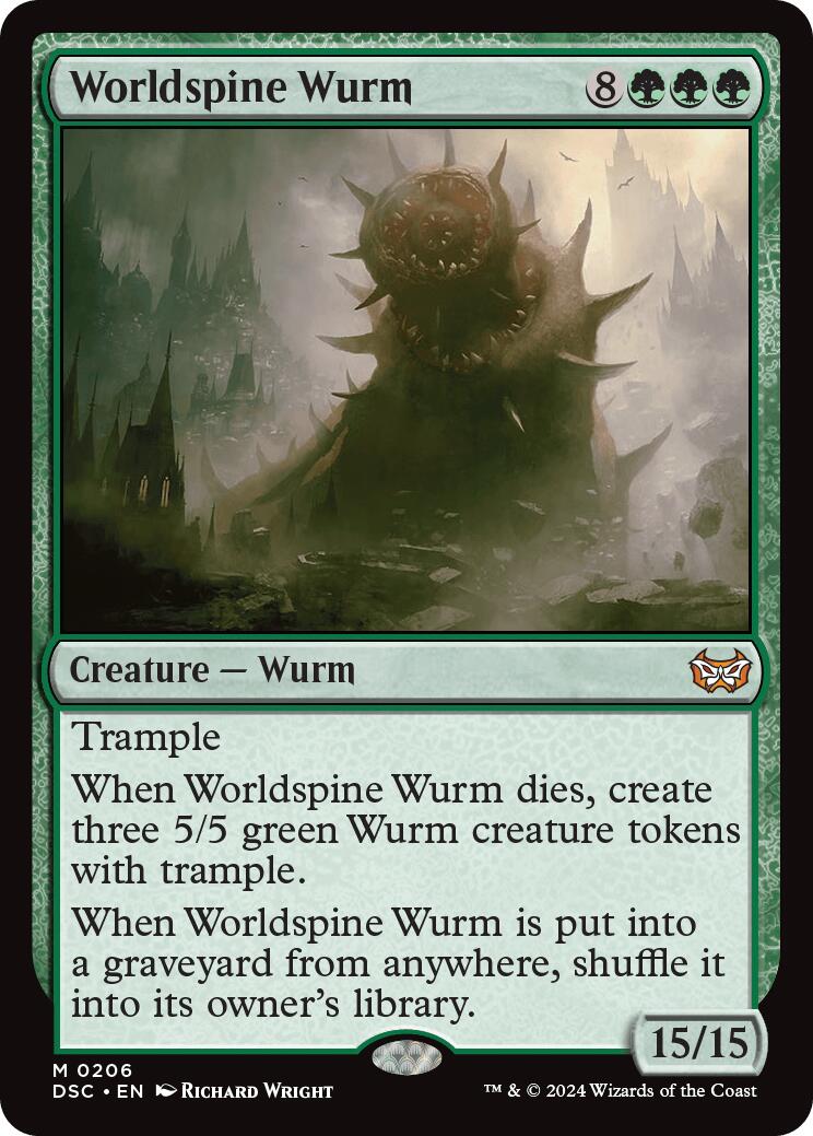 Worldspine Wurm [Duskmourn: House of Horror Commander] | Tables and Towers