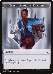 Treasure (20) // Teferi Akosa of Zhalfir Emblem Double-Sided Token [March of the Machine Tokens] | Tables and Towers