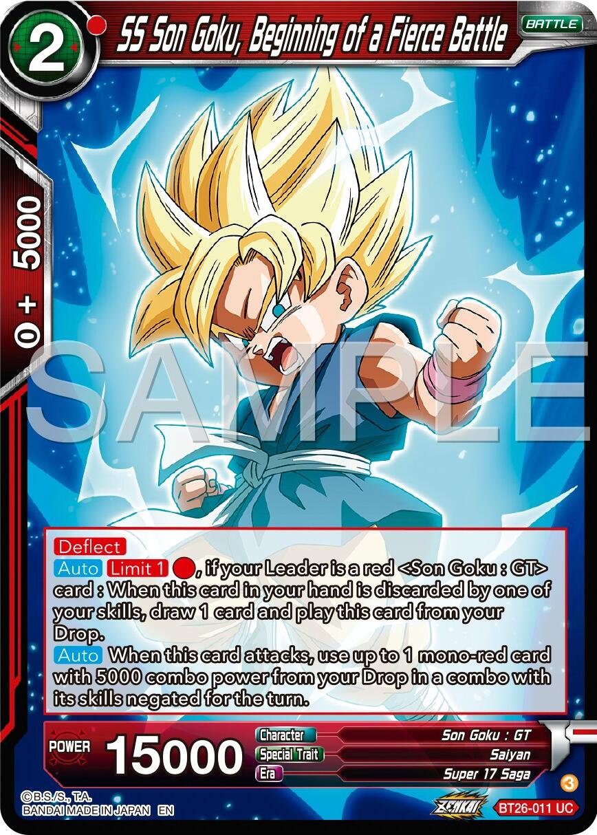 SS Son Goku, Beginning of a Fierce Battle (BT26-011) [Ultimate Advent] | Tables and Towers