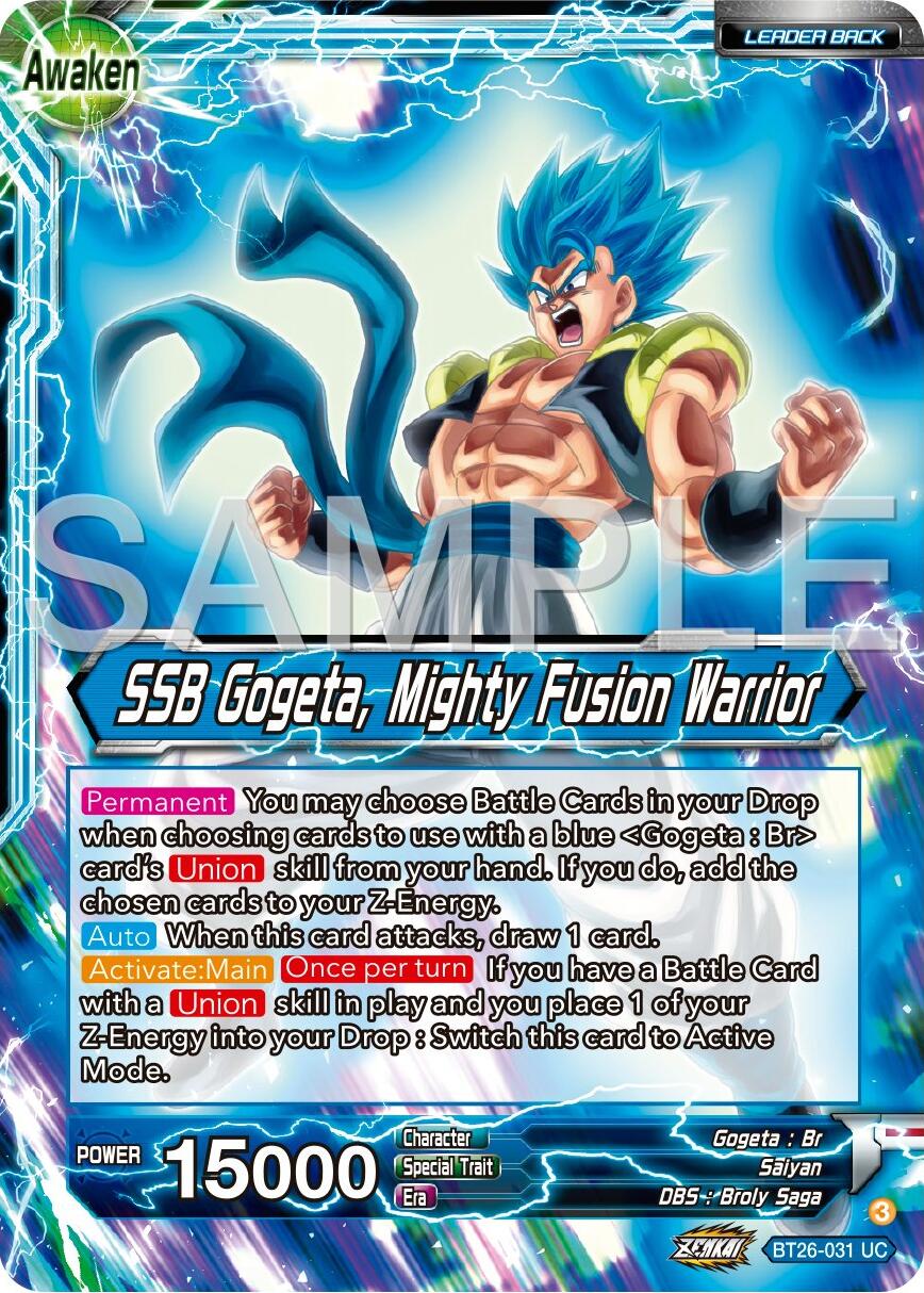 Gogeta // SSB Gogeta, Mighty Fusion Warrior (BT26-031) [Ultimate Advent] | Tables and Towers