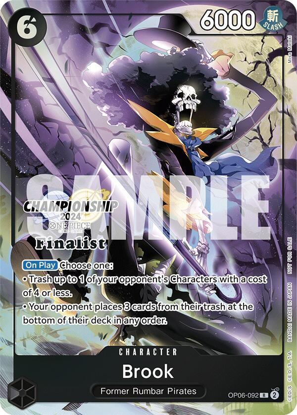 Brook (Championship 2024 Finalist Card Set) [One Piece Promotion Cards] | Tables and Towers