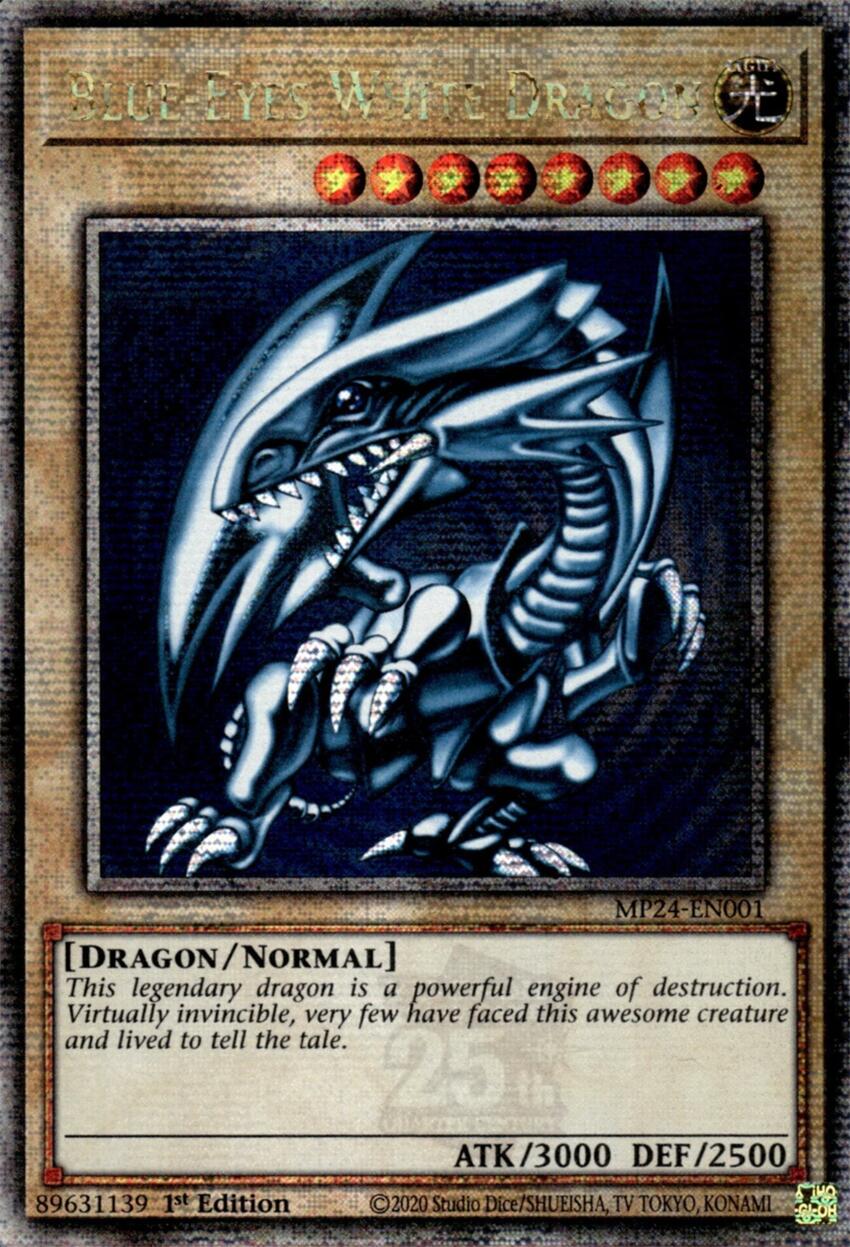 Blue-Eyes White Dragon [MP24-EN001] Quarter Century Secret Rare | Tables and Towers