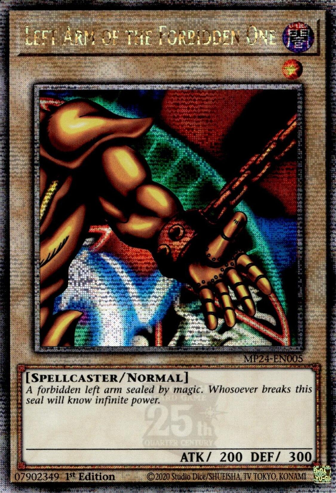 Left Arm of the Forbidden One [MP24-EN005] Quarter Century Secret Rare | Tables and Towers