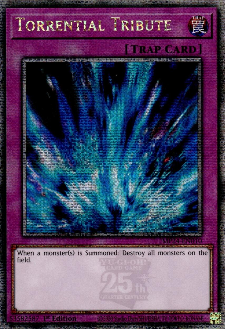 Torrential Tribute [MP24-EN010] Quarter Century Secret Rare | Tables and Towers