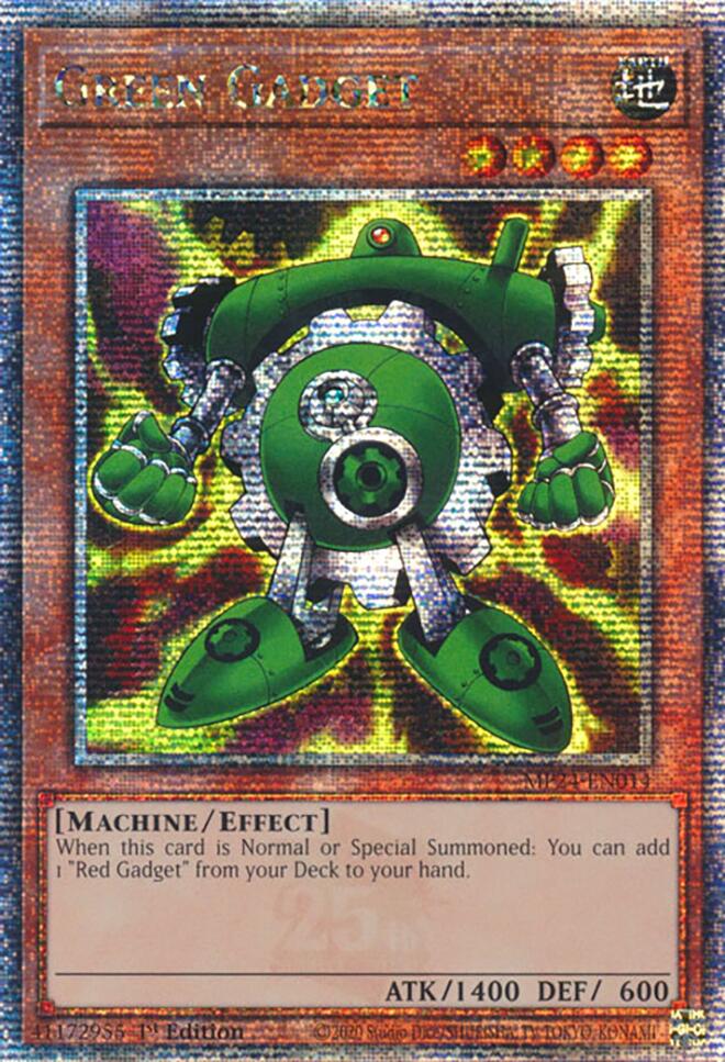 Green Gadget [MP24-EN014] Quarter Century Secret Rare | Tables and Towers