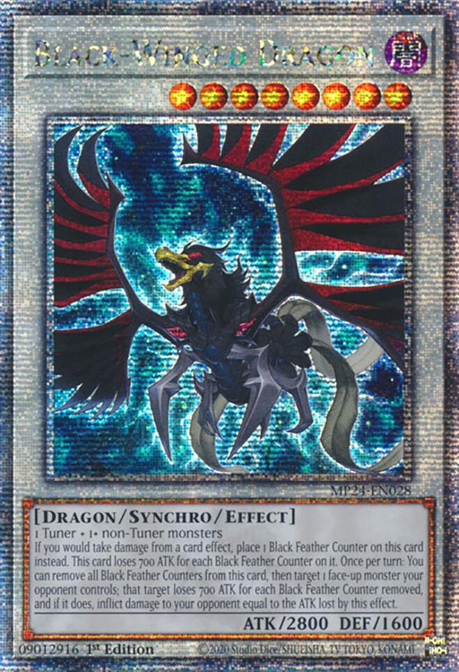 Black-Winged Dragon [MP24-EN028] Quarter Century Secret Rare | Tables and Towers