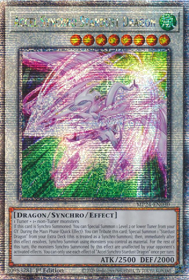 Accel Synchro Stardust Dragon [MP24-EN030] Quarter Century Secret Rare | Tables and Towers