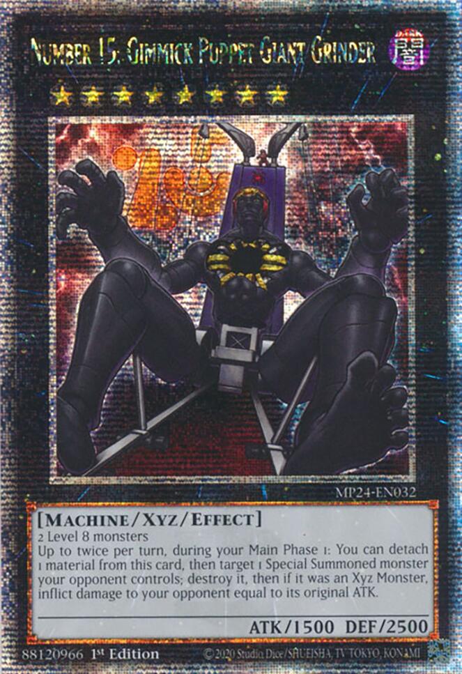 Number 15: Gimmick Puppet Giant Grinder [MP24-EN032] Quarter Century Secret Rare | Tables and Towers