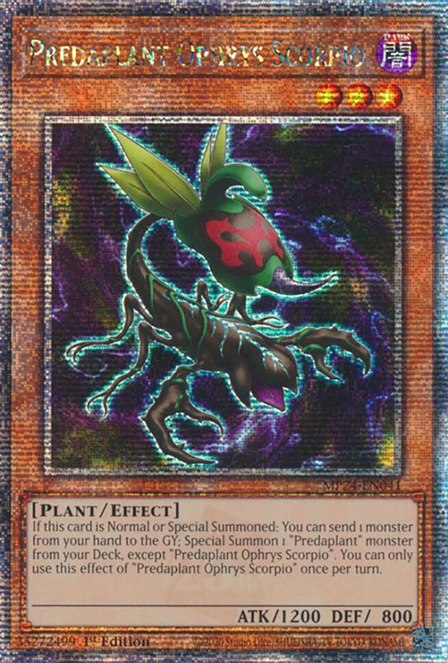 Predaplant Ophrys Scorpio [MP24-EN041] Quarter Century Secret Rare | Tables and Towers