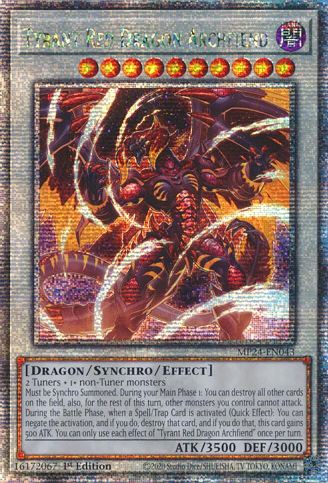 Tyrant Red Dragon Archfiend [MP24-EN043] Quarter Century Secret Rare | Tables and Towers