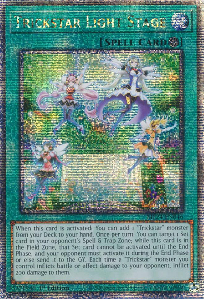 Trickstar Light Stage [MP24-EN046] Quarter Century Secret Rare | Tables and Towers