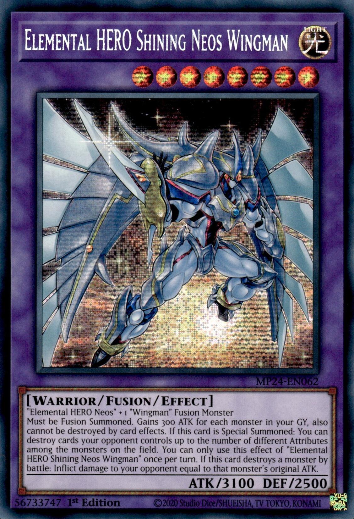 Elemental HERO Shining Neos Wingman [MP24-EN062] Prismatic Secret Rare | Tables and Towers