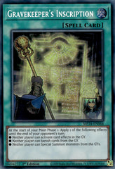 Gravekeeper's Inscription [MP24-EN064] Prismatic Secret Rare | Tables and Towers