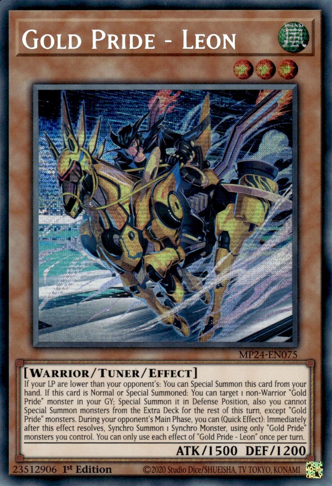 Gold Pride - Leon [MP24-EN075] Prismatic Secret Rare | Tables and Towers