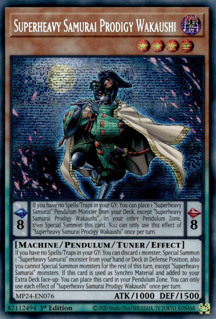 Superheavy Samurai Prodigy Wakaushi [MP24-EN075] Prismatic Secret Rare | Tables and Towers