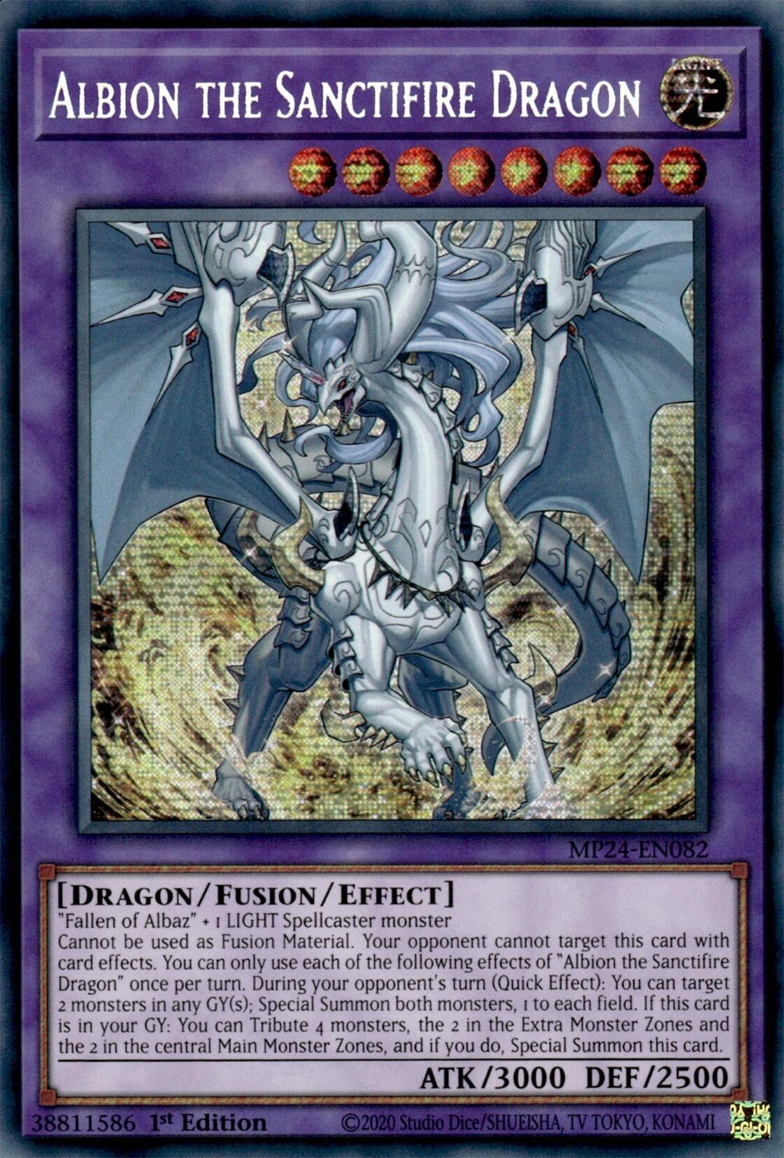 Albion the Sanctifire Dragon [MP24-EN082] Prismatic Secret Rare | Tables and Towers