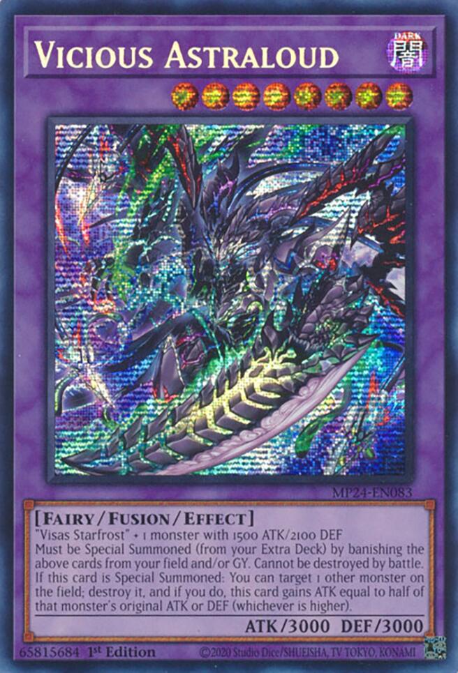 Vicious Astraloud [MP24-EN083] Prismatic Secret Rare | Tables and Towers