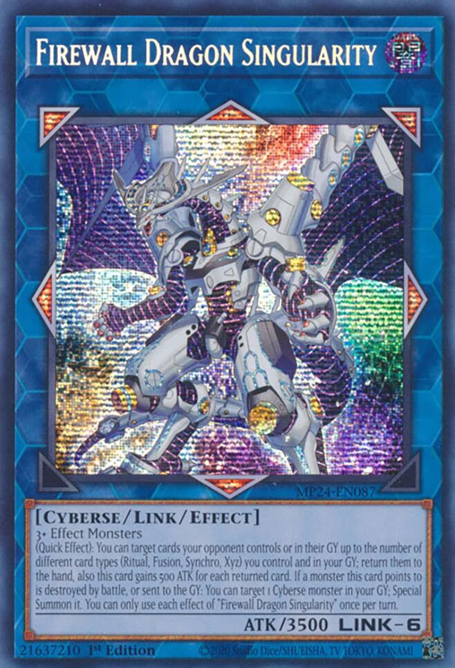 Firewall Dragon Singularity [MP24-EN087] Prismatic Secret Rare | Tables and Towers