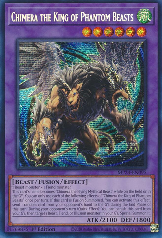 Chimera the King of Phantom Beasts [MP24-EN095] Prismatic Secret Rare | Tables and Towers