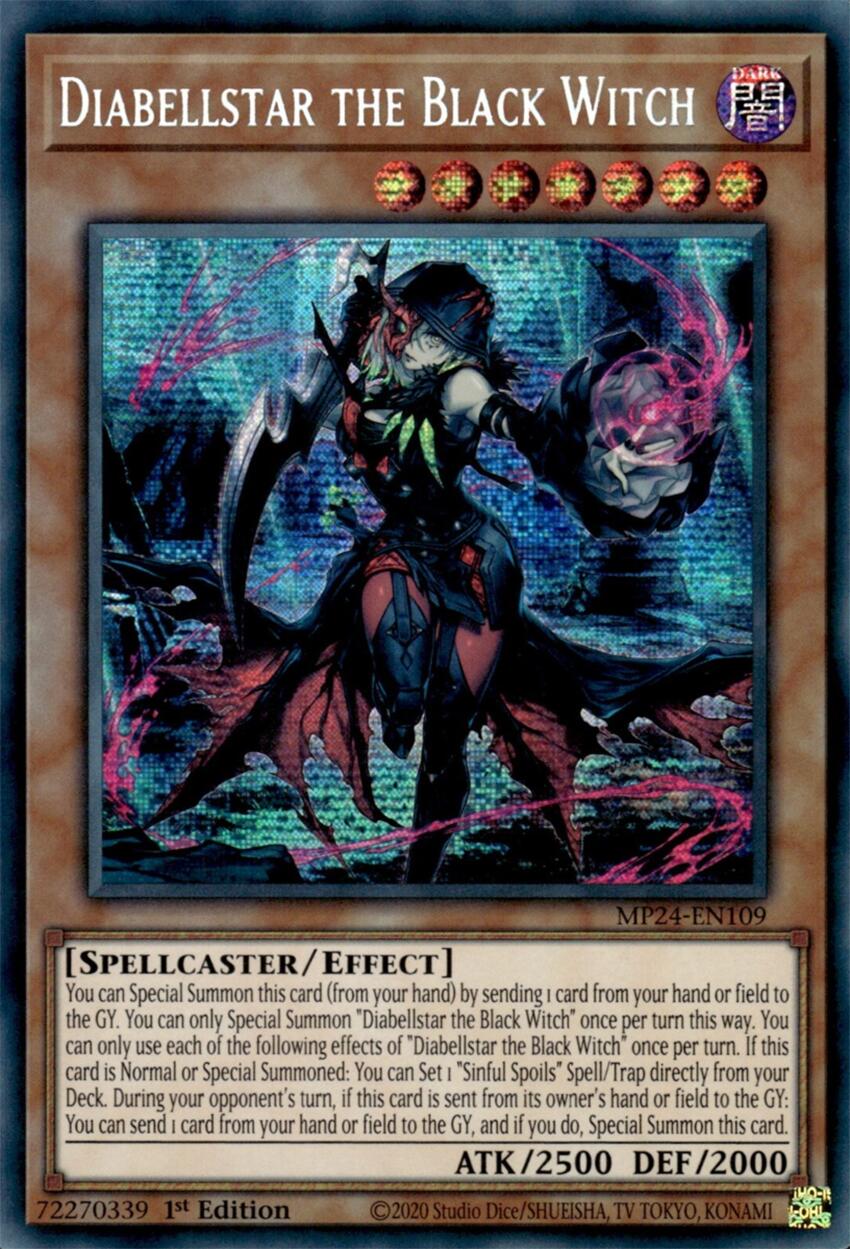 Diabellstar the Black Witch [MP24-EN109] Prismatic Secret Rare | Tables and Towers