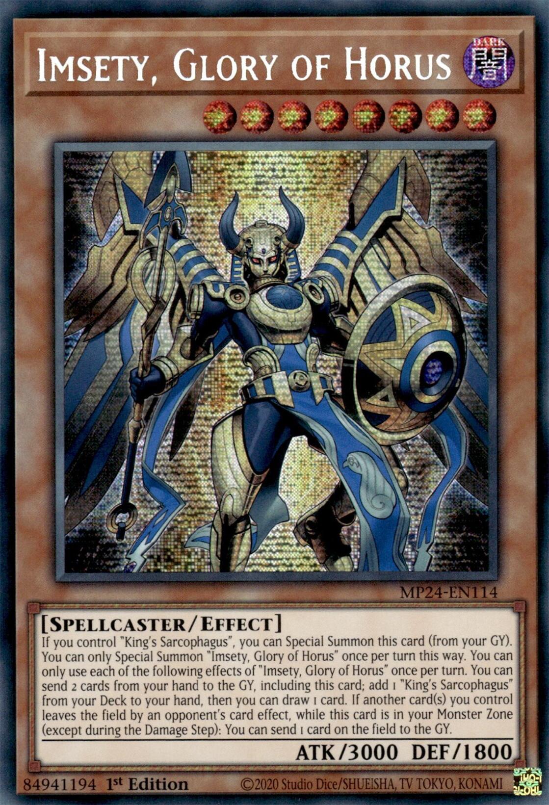 Imsety, Glory of Horus [MP24-EN114] Prismatic Secret Rare | Tables and Towers