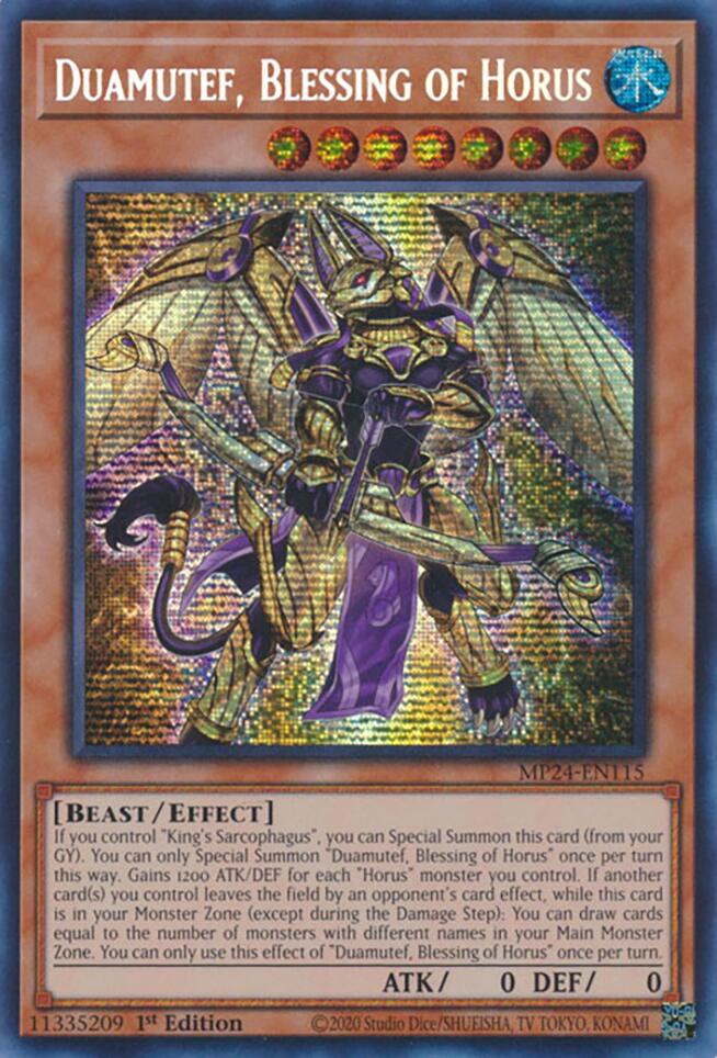 Duamutef, Blessing of Horus [MP24-EN115] Prismatic Secret Rare | Tables and Towers