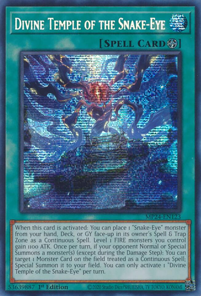 Divine Temple of the Snake-Eye [MP24-EN123] Prismatic Secret Rare | Tables and Towers