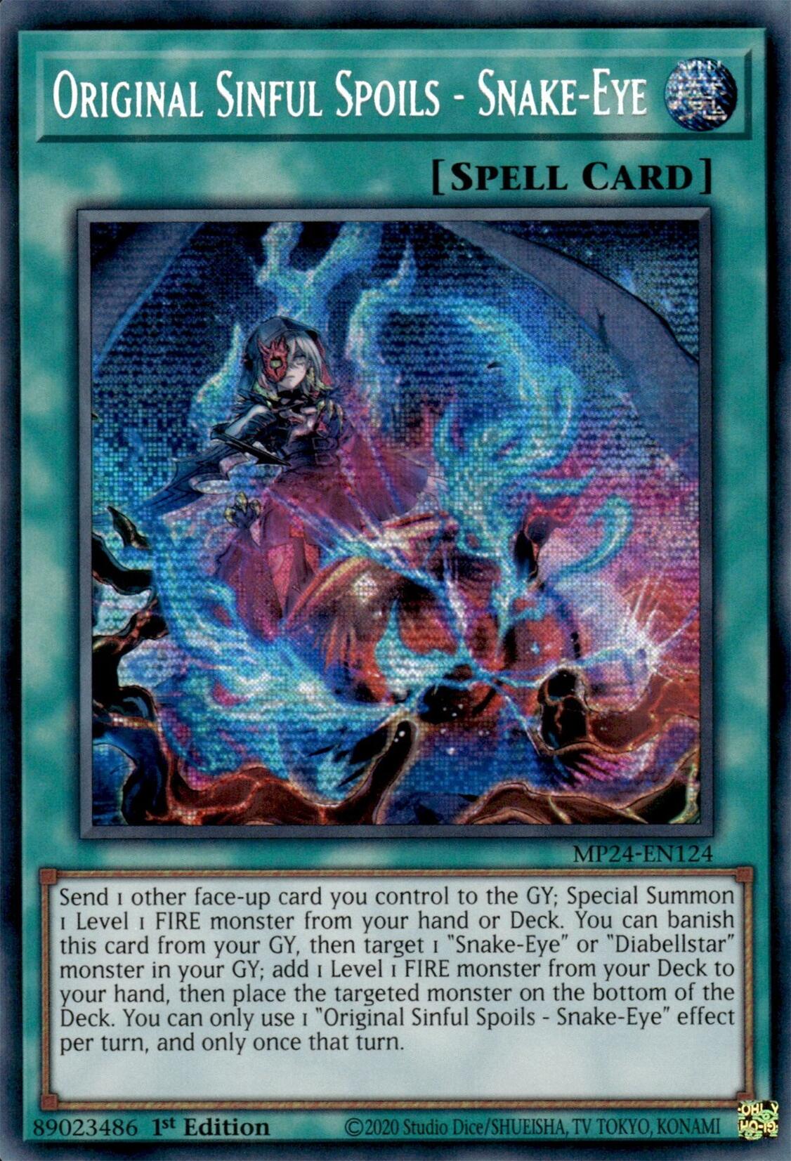 Original Sinful Spoils - Snake-Eye [MP24-EN124] Prismatic Secret Rare | Tables and Towers