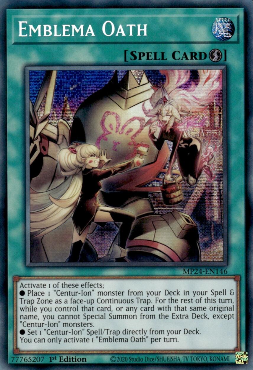 Emblema Oath [MP24-EN146] Prismatic Secret Rare | Tables and Towers