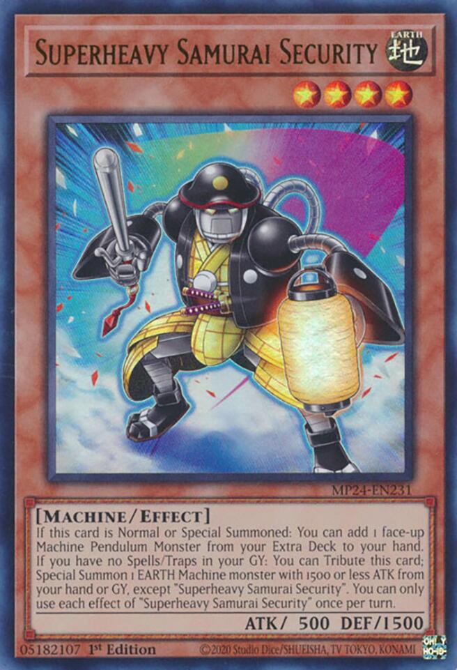 Superheavy Samurai Security [MP24-EN231] Ultra Rare | Tables and Towers