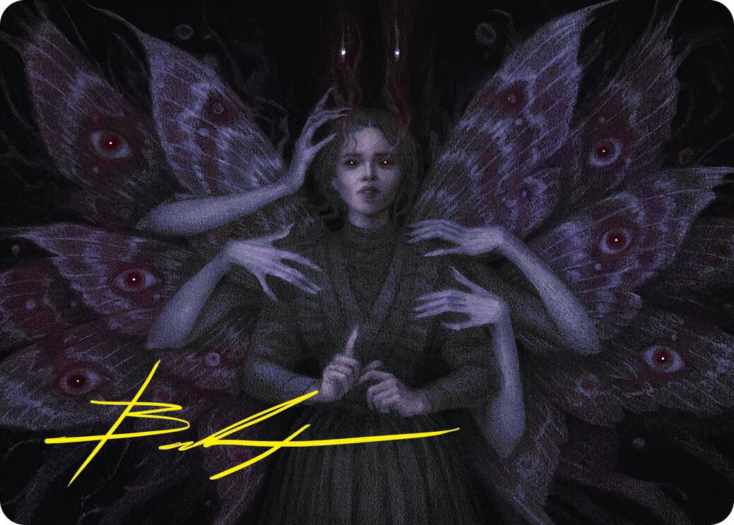 Demonic Counsel Art Card (7/54) (Gold-Stamped Signature) [Duskmourn: House of Horror Art Series] | Tables and Towers