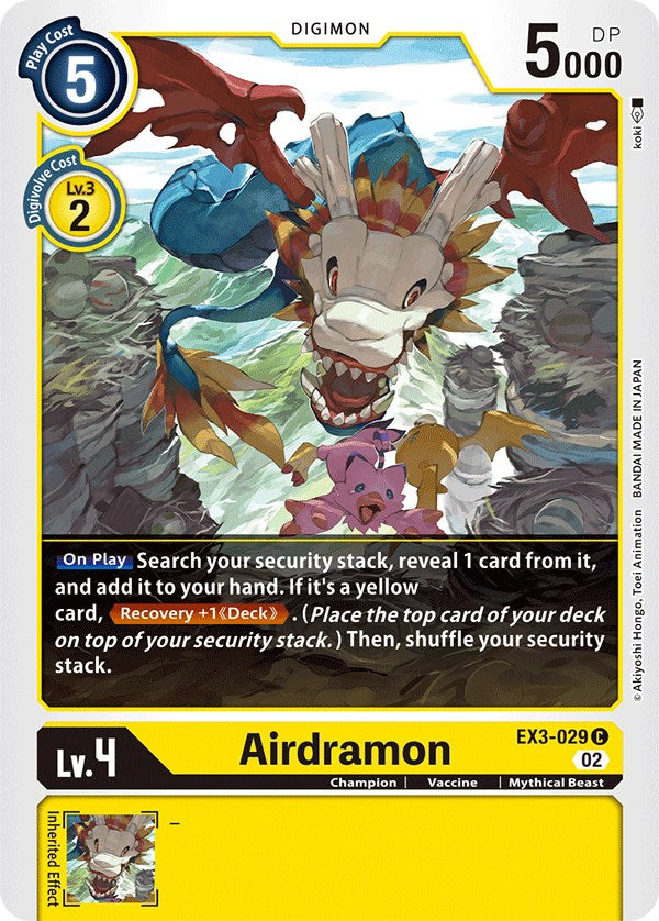 Airdramon [EX3-029] [Draconic Roar] | Tables and Towers