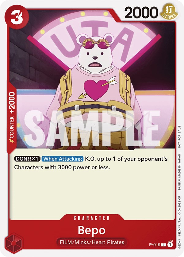 Bepo (One Piece Film Red) [One Piece Promotion Cards] | Tables and Towers