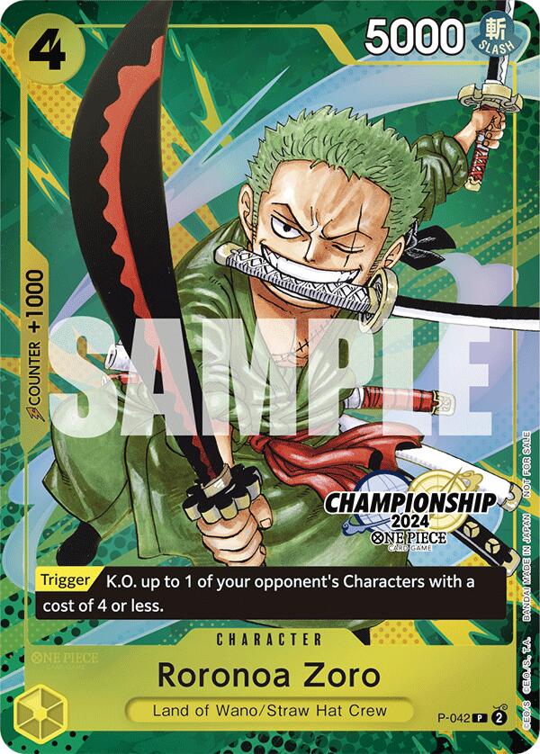 Roronoa Zoro (CS 2024 Event Pack Finalist) [One Piece Promotion Cards] | Tables and Towers