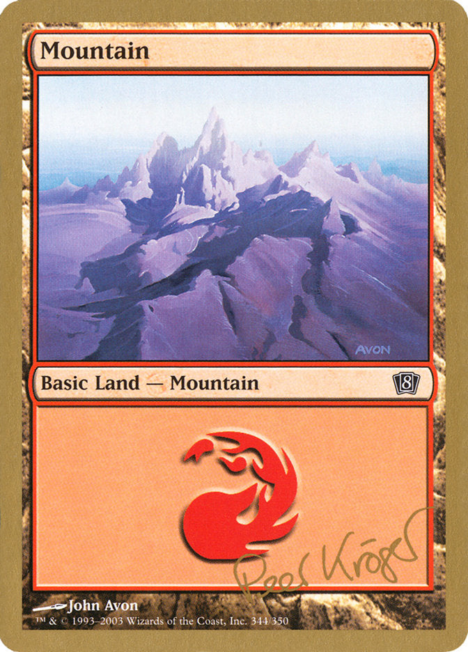 Mountain (344) (Peer Kroger) [World Championship Decks 2003] | Tables and Towers