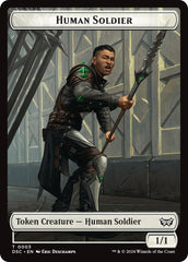 Human Soldier // Scarecrow Double-Sided Token [Duskmourn: House of Horror Commander Tokens] | Tables and Towers