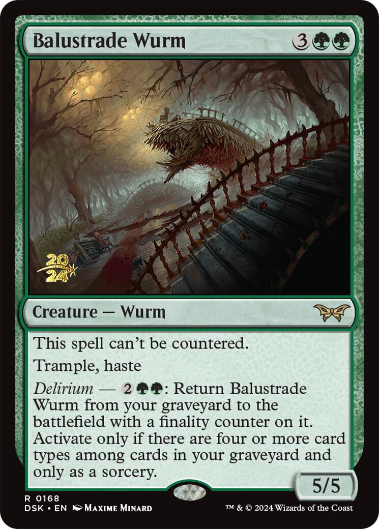 Balustrade Wurm [Duskmourn: House of Horror Prerelease Promos] | Tables and Towers