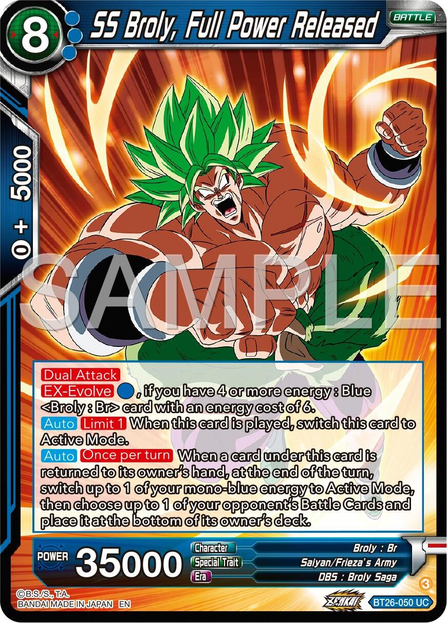 SS Broly, Full Power Released (BT26-050) [Ultimate Advent] | Tables and Towers