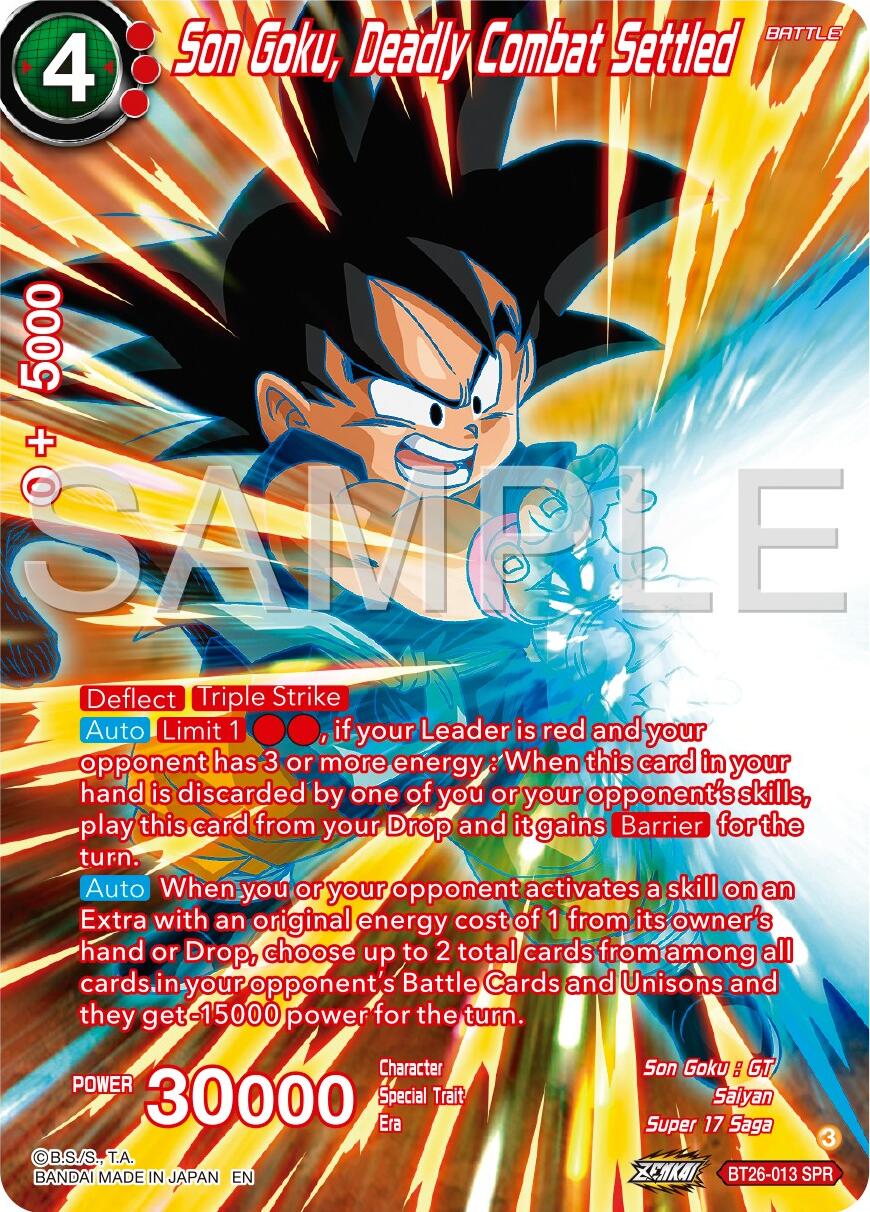 Son Goku, Deadly Combat Settled (SPR) (BT26-013) [Ultimate Advent] | Tables and Towers