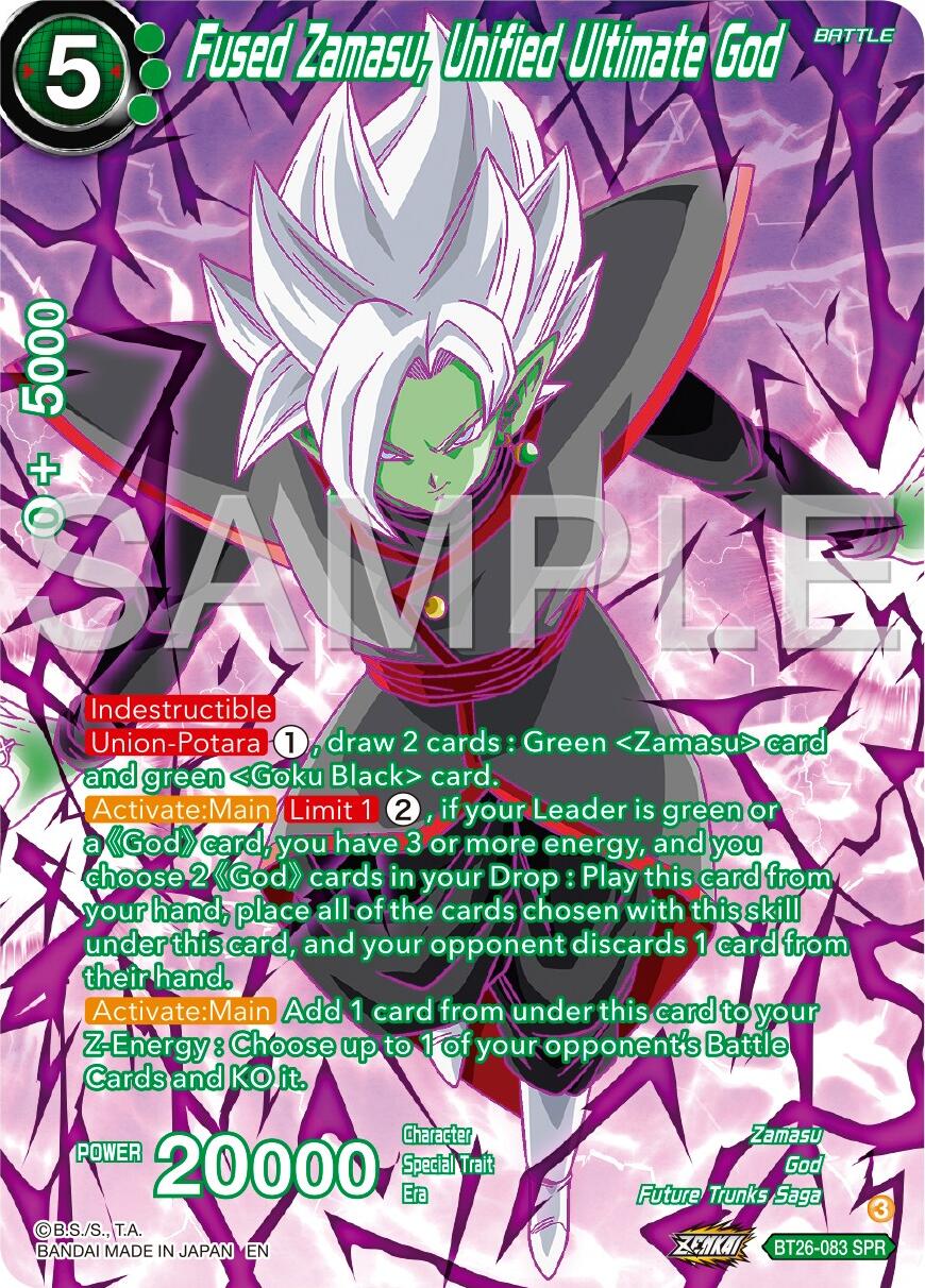 Fused Zamasu, Unified Ultimate God (SPR) (BT26-083) [Ultimate Advent] | Tables and Towers