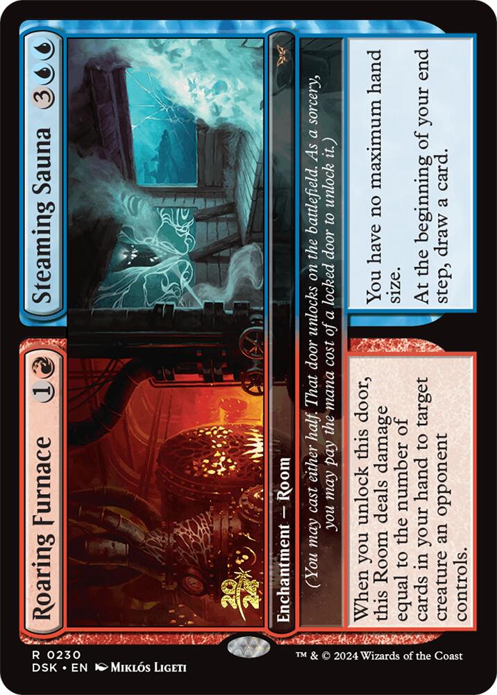 Roaring Furnace // Steaming Sauna [Duskmourn: House of Horror Prerelease Promos] | Tables and Towers