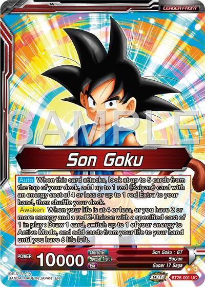 Son Goku // Son Goku & Android 18, Unexpected Tag Team (Alternate Art) (BT26-001) [Ultimate Advent] | Tables and Towers