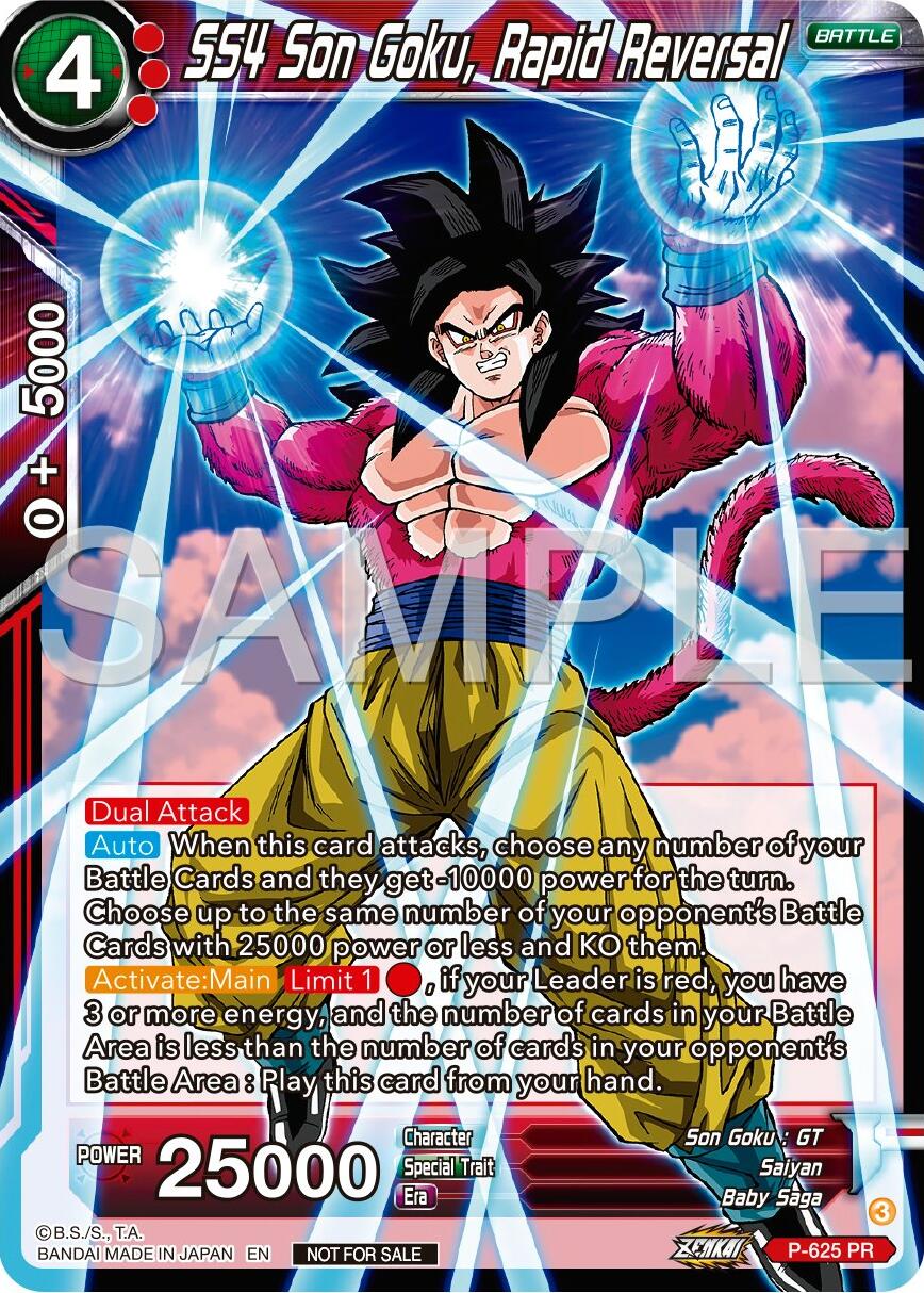 SS4 Son Goku, Rapid Reversal (Zenkai Series Tournament Pack Vol.9) (P-625) [Promotion Cards] | Tables and Towers