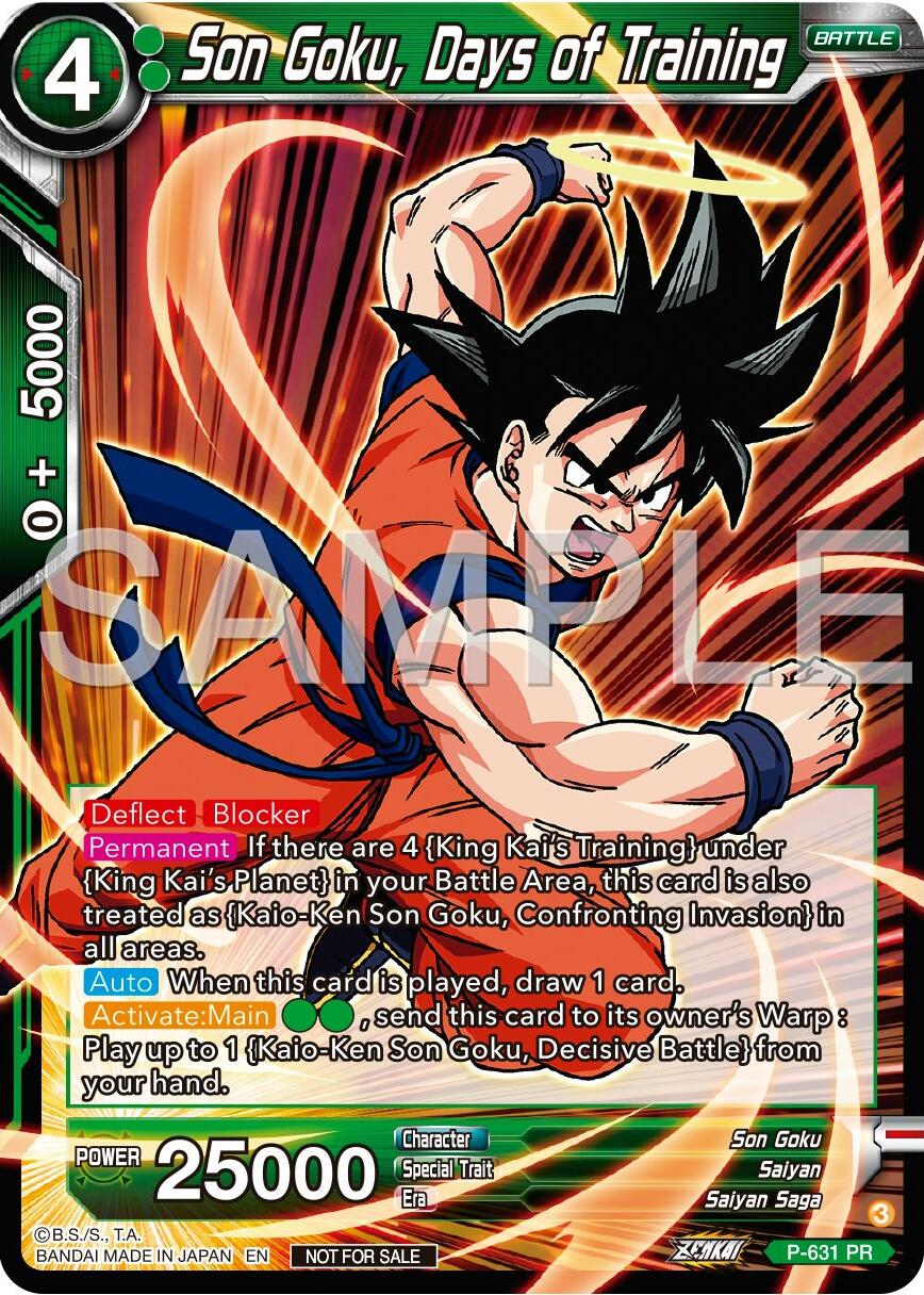 Son Goku, Days of Training (Zenkai Series Tournament Pack Vol.9) (P-631) [Promotion Cards] | Tables and Towers