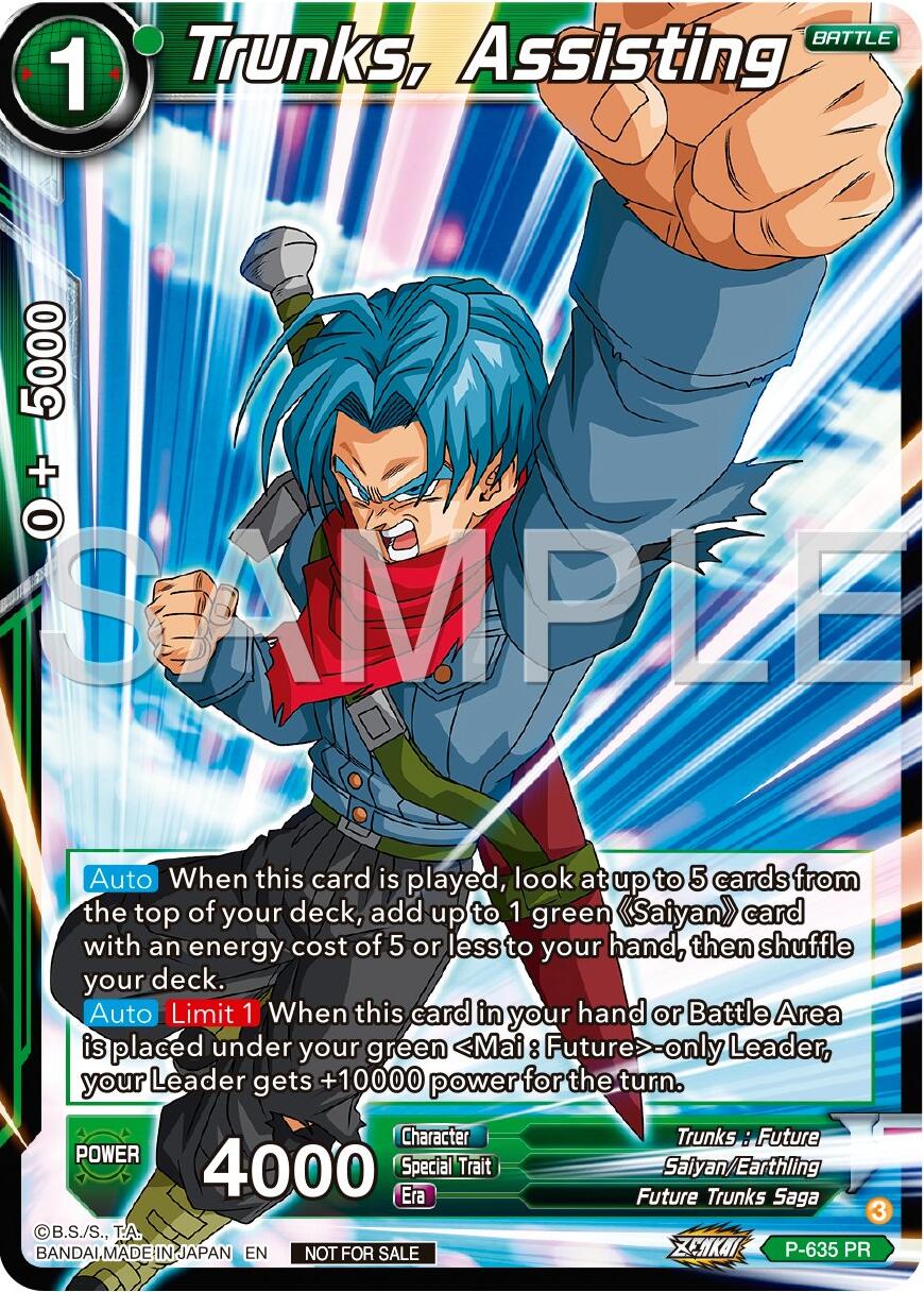 Trunks, Assisting (Zenkai Series Tournament Pack Vol.9) (P-635) [Promotion Cards] | Tables and Towers